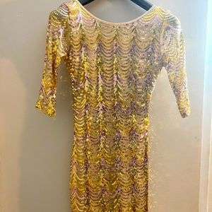 Gold Sequin Dress
